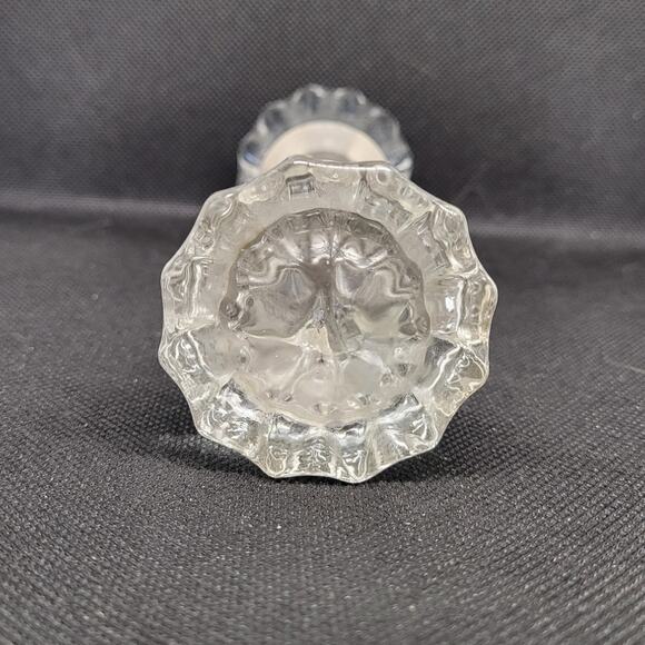 Mid-Century Clear Glass Doorknob Set – Chic Cottagecore Vintage Hardware - Picture 3 of 9